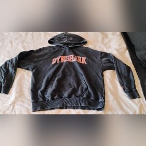 Gymshark Black Hoodie with Red Logo